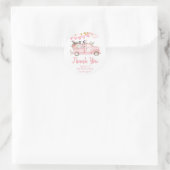 農家カボチャのピンクトラックドライブありがとう ラウンドシール (バッグ)