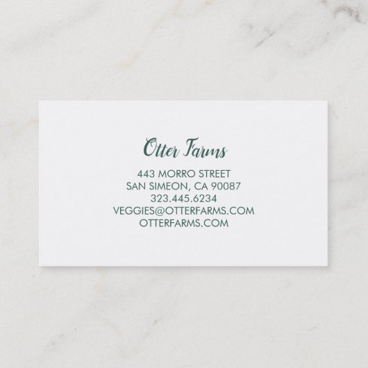 農家ガーデニングモダン造園ガーデナーベグ 名刺 (裏面)