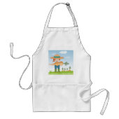 農家ガールと巨大なニンジン園芸家 スタンダードエプロン (正面)