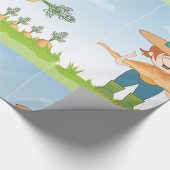 農家ガールと巨大なニンジン園芸家 ラッピングペーパー