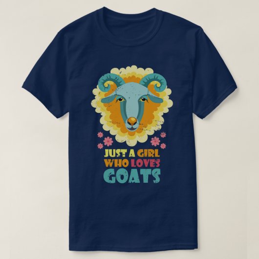 農家ガールギフトヤギ Tシャツ (デザイン正面)