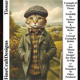 農家キャットポートレートイン風景CM1デコページ 薄葉紙