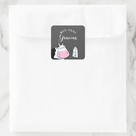 農家ギフトMuchas gracias モースクエアステッカー スクエアシール (バッグ)