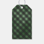 農家クリスマスグリーンプレイドファミリー名 ギフトタグ (裏面)