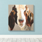 農家シャイ絵画ヤギの壁画をキャンバスに キャンバスプリント (インサイチュ (ウッドフロア))