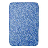 農家シンプルの花の模様オン青 バスマット (正面縦)