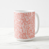 農家シンプルの花の模様（ピンク） コーヒーマグカップ (正面右)