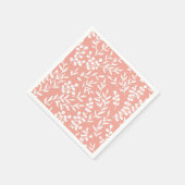 農家シンプルの花の模様（ピンク） スタンダードカクテルナプキン (角)