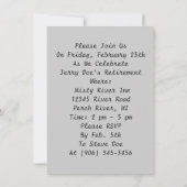 農家ズファームプラウ農業退職招待状 招待状 (裏面)