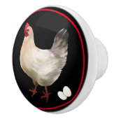 農家チキンエッグかわいいカントリーセラミックノブ セラミックノブ (右)