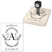 農家チキンヘンモノグラムエッグカートンスタンプ ラバースタンプ (押印)