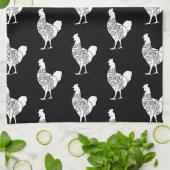 農家チキン肉屋の肉は芸術的な小さなホルダーを切る キッチンタオル (折り畳み)