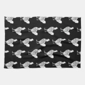 農家チキン肉屋の肉は芸術的な小さなホルダーを切る キッチンタオル (横)