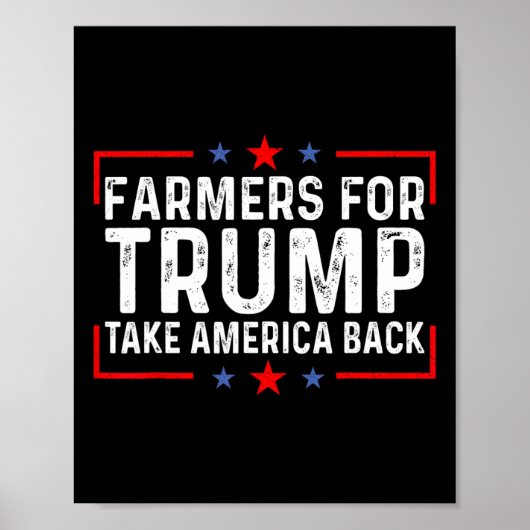 農家ティー – トランプの農家がアメリカを取り戻す ポスター (正面)