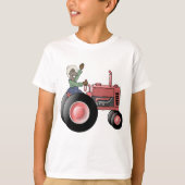 農家トラクターTシャツに乗る Tシャツ (正面)