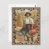 農家トルコパンプキンコーンショックフェザー ポストカード (正面/裏面)