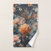 農家ネイビーブルー名門私立校風の バスタオルセット (ハンドタオル)