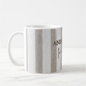 農家パーソナライズされたの素朴な木材 コーヒーマグカップ (左)