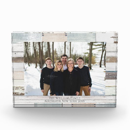 農家パーソナライズされた名写真アクリルブロック フォトブロック (正面)