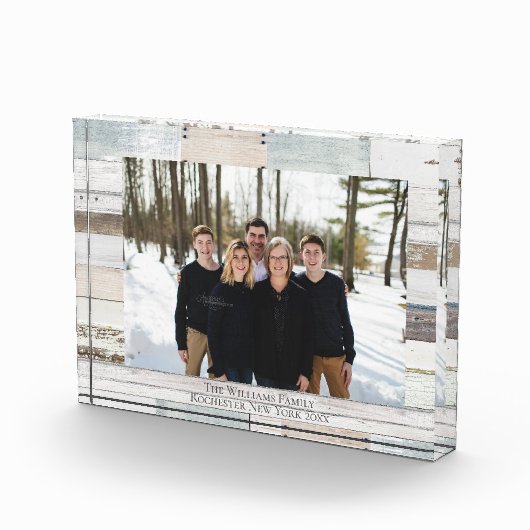 農家パーソナライズされた名写真アクリルブロック フォトブロック (右)