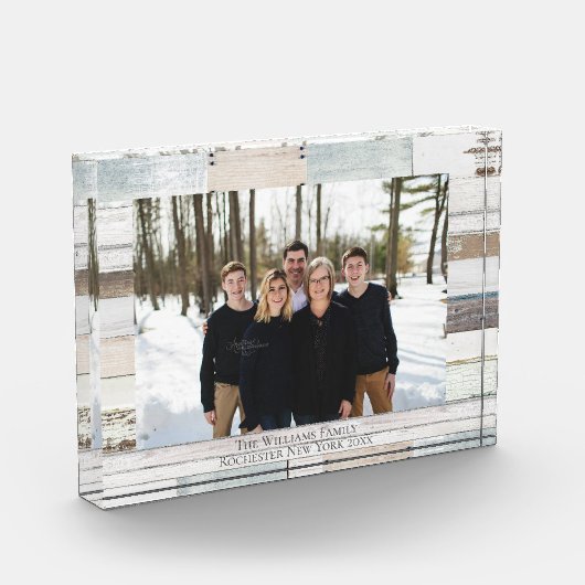 農家パーソナライズされた名写真アクリルブロック フォトブロック (左)