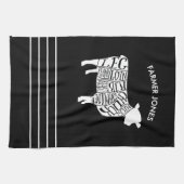 農家ヒツジ肉カットキッチンタオルブッチャーチャー キッチンタオル (横)