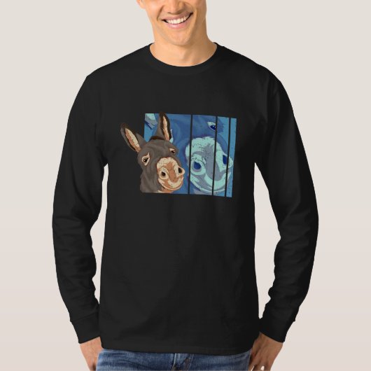 農家ファームアニマルドンキー Tシャツ (正面)