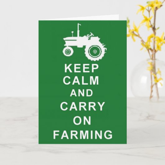 農家ファームグリーティングカードまたは誕生日カードトラクター カード (黄色い花)