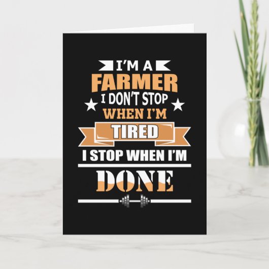 農家ファームトラクター農業農業ギフトアイディア カード (正面)