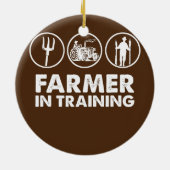 農家ファームトラクター農業農業農家イン セラミックオーナメント (裏面)