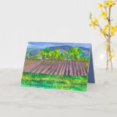 農家フィールズファームハウスハッピーバースデー カード (黄色い花)