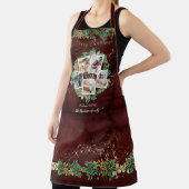 農家フォトメリークリスマス金ゴールド星葉 エプロン (インサイチュ)