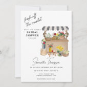 農家フラワーカートスタンドマーケットブライダルシャワー 招待状 (正面)