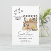 農家フラワーカートスタンドマーケットブライダルシャワー 招待状 (スタンド正面)