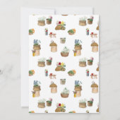 農家フラワーカートスタンドマーケットブライダルシャワー 招待状 (裏面)