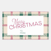 農家プレイドメリークリスマスへ/ギフトラベルから 長方形シール (正面)
