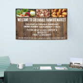 農家マーケットウッドエフェクトバナー 横断幕 (トレードショー)