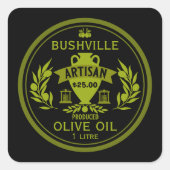 農家マーケットオリーブ油 スクエアシール (正面)