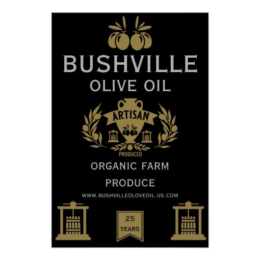 農家マーケットオリーブ油 ポスター (正面)