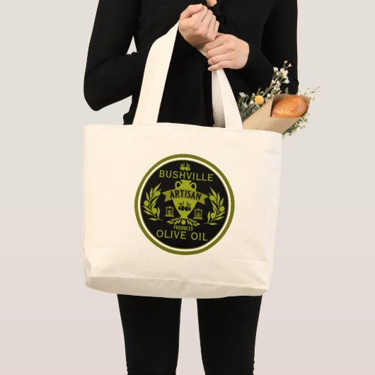 農家マーケットオリーブ油 ラージトートバッグ (正面(商品))