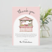 農家マーケットガールベビーシャワーサンキューカード サンキューカード (スタンド正面)