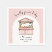 農家マーケットガールベビーシャワー スタンダードカクテルナプキン (正面)