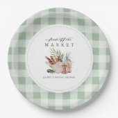 農家マーケットギンガムブライダルシャワー ペーパープレート (正面)