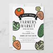 農家マーケットクラフト紙バーチャル赤ちゃんシャワー 招待状 (正面)