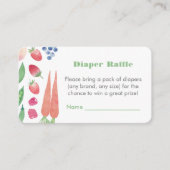 農家マーケットグリーンベビーシャワーおむつラッフル エンクロージャーカード (正面)