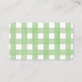 農家マーケットグリーンベビーシャワーおむつラッフル エンクロージャーカード (裏面)