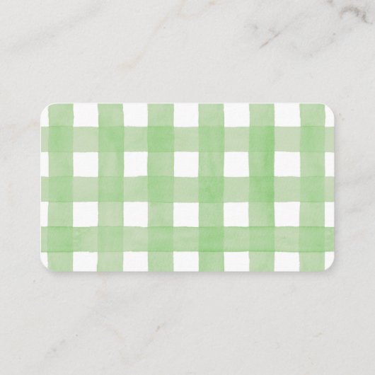 農家マーケットグリーンベビーシャワーおむつラッフル エンクロージャーカード (裏面)