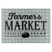 農家マーケットグレーギンガム カッティングボード (正面)