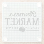 農家マーケットグレーギンガム ガラスコースター (裏面)