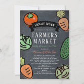 農家マーケットシャルボードベビーシャワーbyメール 招待状 (正面)